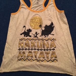 Sparkly Lion King Hakuna Matata tank top